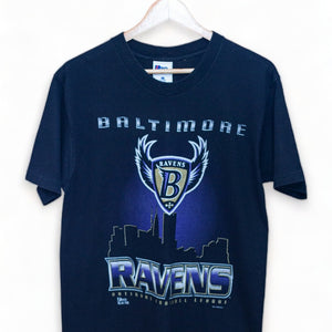 Discover the essence of Baltimore Ravens history with our vintage team logo featuring a captivating cityscape backdrop. Unveil the spirit of champions with this exclusive Pro Player tag, celebrating the legacy of the Ravens. Elevate your fan experience with this iconic emblem, meticulously crafted to embody the pride and strength of Baltimore's football tradition.