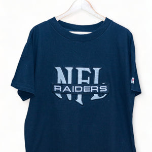 Oakland Raiders - Embroidered Nutmeg Mills T-Shirt (L)