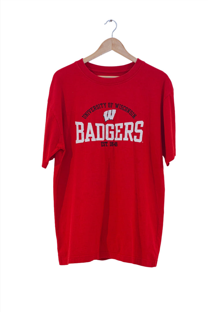 Wisconsin Badgers - Embroidered T-Shirt (L)
