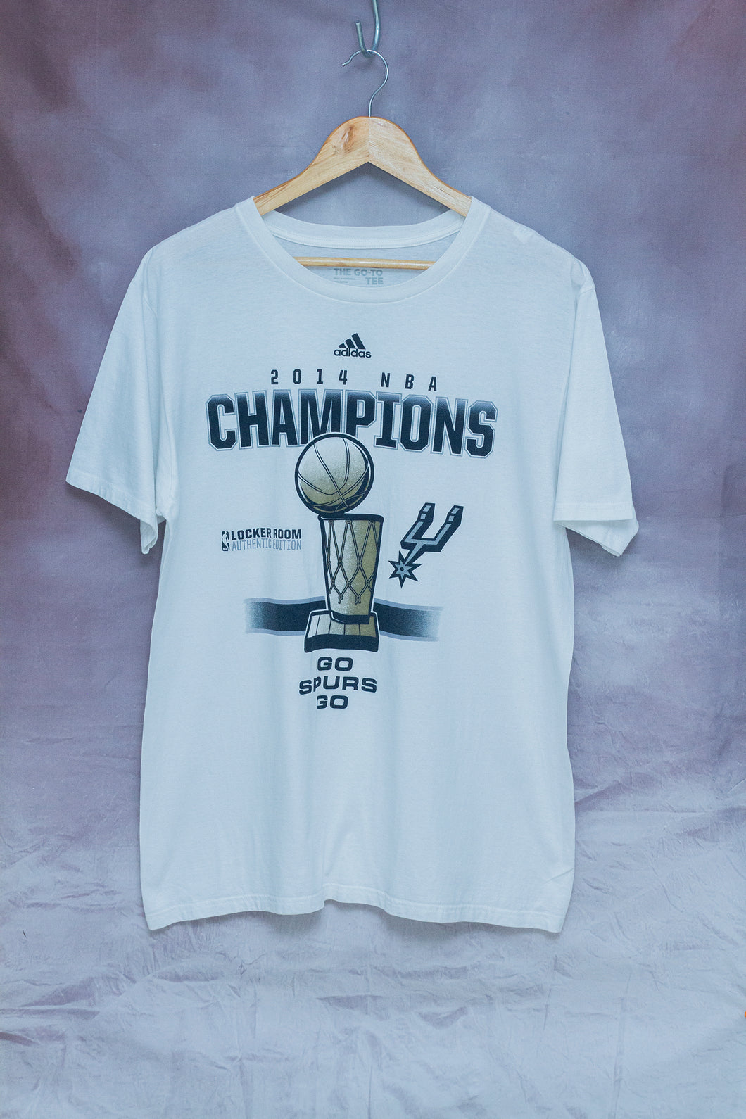 San Antonio Spurs 2014 NBA Champs 5X Champions Trophy White T-Shirt